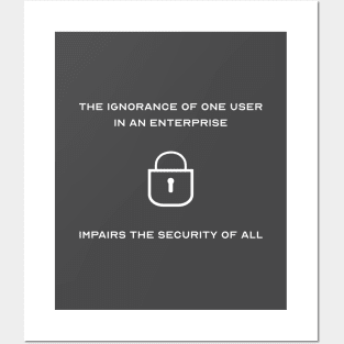 Cybersecurity Ignorance of One User in an Enterprise Posters and Art